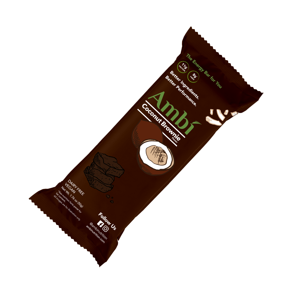 Coconut Brownie Energy Bar (1 Box / 8 Bars)